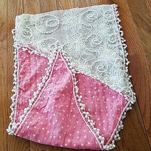 Lace, pink scarf,  from Tucker Tate